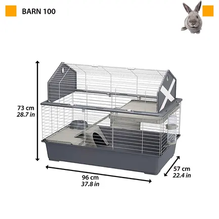 Ferplast CAGE BARN 100 GREY (x1)Клітка для гризунів: додаткове фото 2