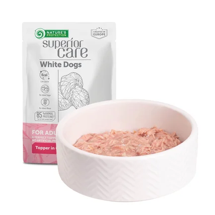 Nature's Protection Superior Care White Dogs Adult Tuna Додатковий вологий корм для собак з білим забарвленням з тунцем, 70 г: додаткове фото 4