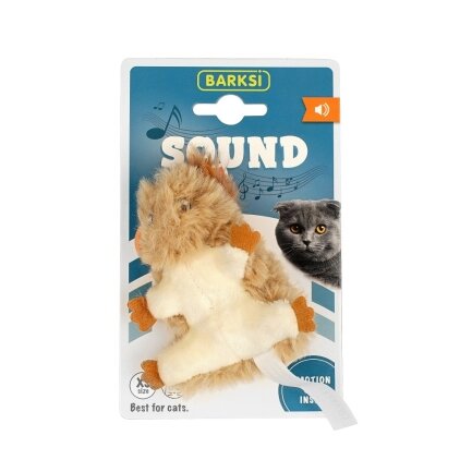 Іграшка для Котів Barksi Sound Toy Білочка з Датчиком Торкання та Звуковим Чіпом 10 см