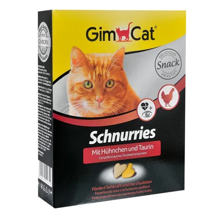Вітаміни GimCat Schnurries для котів, таблетки з куркою і таурином, 420 г: додаткове фото 3