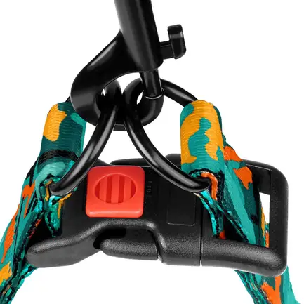 Шлея для Собак BronzeDog Urban Camo Нейлонова Зелена L: додаткове фото 3