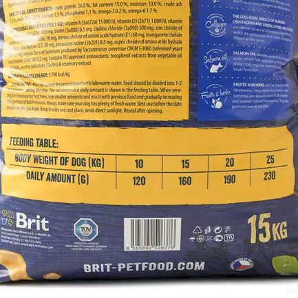 Сухий корм Brit Premium Dog Adult M для дорослих собак середніх порід, з куркою, 15 кг: додаткове фото 4