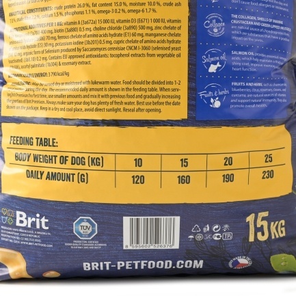 Сухий корм Brit Premium Dog Adult M для дорослих собак середніх порід, з куркою, 15 кг — Фото 3