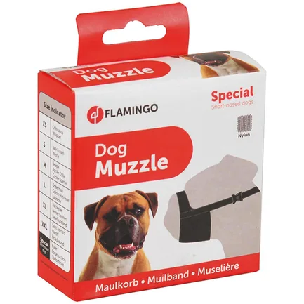Flamingo Muzzle Nylon Special ФЛАМІНГО НЕЙЛОН намордник для порід собак з коротким носом, боксер