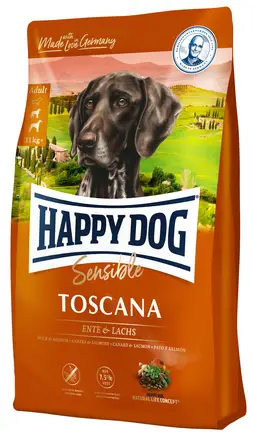 Сухий корм Happy Dog Sensible Toscana д/кастрованих собак та собак з надмірною вагою з качкою та лососем, 12,5 кг, 3542