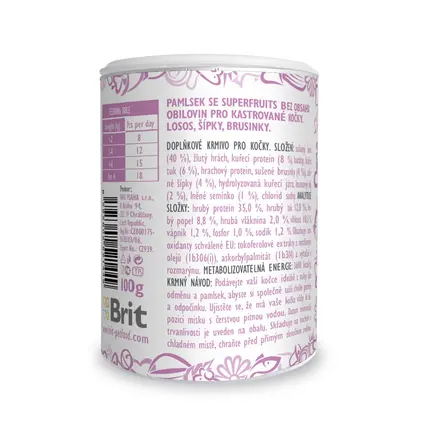 Ласощі для котів Brit Care Cat Snack Superfruits Salmon, лосось, 100 г: додаткове фото 3