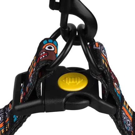 Шлея для собак BronzeDog Urban Маска нейлонова з металевою фурнітурою чорна L: додаткове фото 5