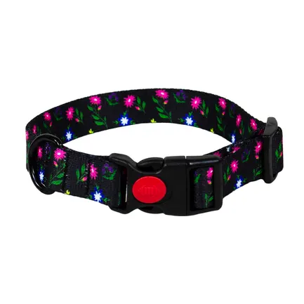 Нашийник капроновий "Квіткова ніч" 25мм/35-45см/910, Lucky Pet