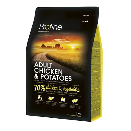 Сухий корм Profine Adult для дорослих собак всіх порід, з куркою та картоплею, 3 кг