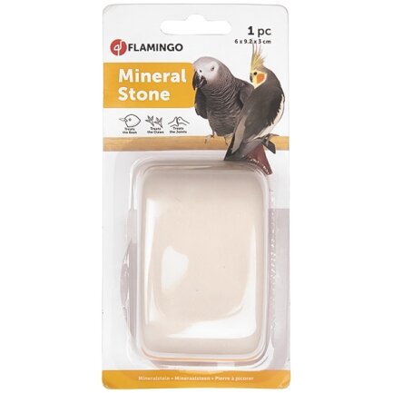 Flamingo Mineral Stone ФЛАМІНГО мінеральний камінь з вітамінами для птахів, 6х9.2х3см 6х9,2х3 см