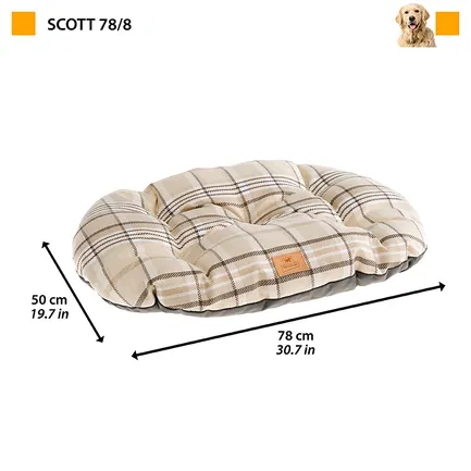 Ferplast SCOTT 78/8 CUSHION BROWN М&#039;яке місце, фібра, велю то, жаккард — Фото 1