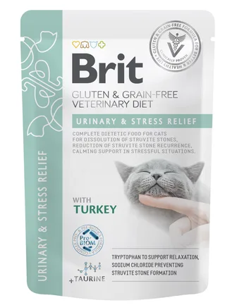 Корм вологий Brit GF VD Urinary and Stress Relief для котів з індичкою 85 г