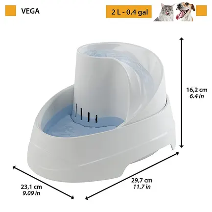 Ferplast FOUNTAIN VEGA Фонтан-поїлка для котів та собак: додаткове фото 2