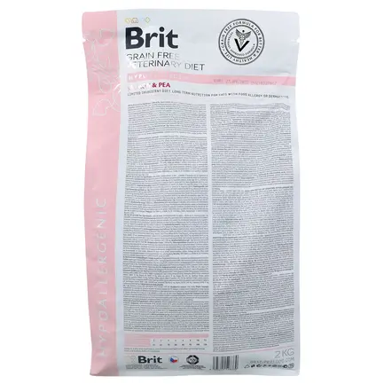 Сухий корм Brit GF VetDiet Cat Hypoallergenic для котів, з харчовою алергією та непереносимістю, з лососем та горохом, 2 кг: додаткове фото 5