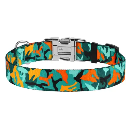 Нашийник для Собак BronzeDog Urban Camo Нейлоновий з Металевою Пряжкою Зелений L: додаткове фото 3