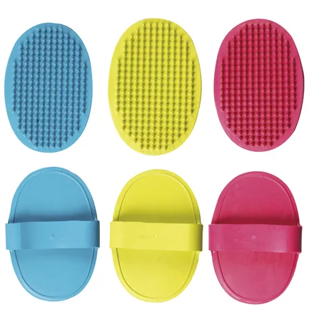 Flamingo Brush Oval ФЛАМІНГО БРАШ ОВАЛ гумова масажна щітка для собак 9х3х13,5 см