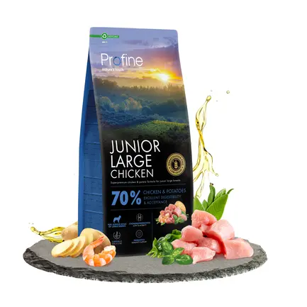 Корм сухий Profine Junior Large Chicken and Potatoes для цуценят та юніорів великих порід, з куркою та картоплею, 12 кг: додаткове фото 2
