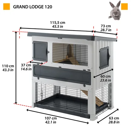 Ferplast CAGE GRAND LODGE 120 PLUS Вольєр для кролів: додаткове фото 2