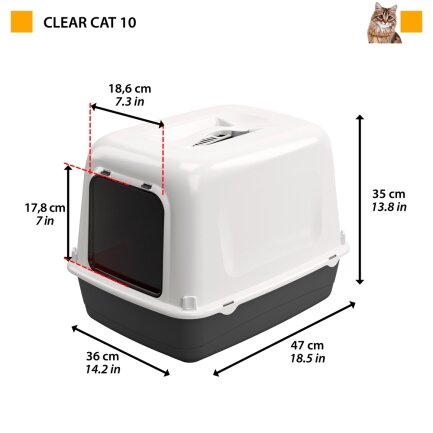 Ferplast TOILET CLEAR CAT 10 BLACK PLT — Фото 1