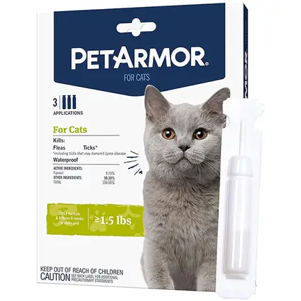 PetArmor Cats ПЕТАРМОР краплі від бліх, кліщів, вошей для котів від 0.68кг, 0.5мл 3 шт.