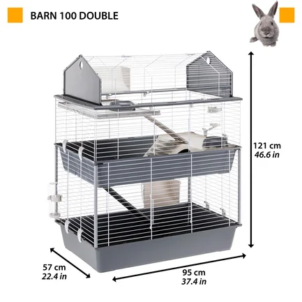 Ferplast CAGE BARN 100 double (x1)Клітка для гризунів: додаткове фото 2