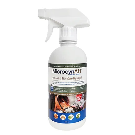 Microcyn Wound&Skin Care Hydrogel МІКРОЦИН гідрогель для обробки ран і догляду за шкірою всіх видів тварин 0,5 л
