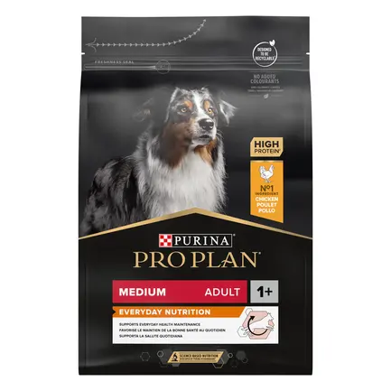 Сухий корм PRO PLAN Medium Adult 1+ Everyday Nutrion для дорослих собак середніх порід з куркою 3 кг
