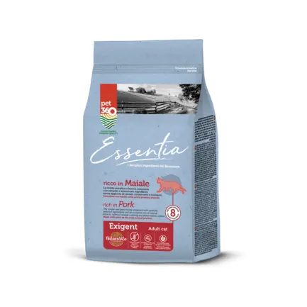 ESSENTIA беззерновий корм для дорослих вибагливих котів зі свининою 1.5 кг