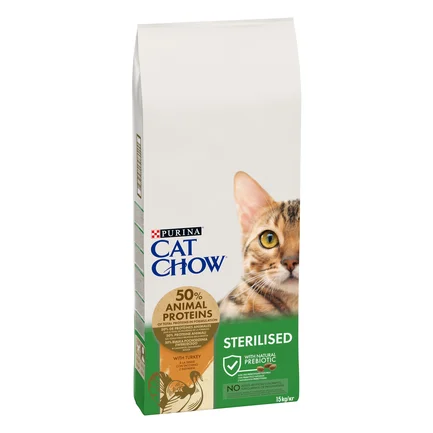 Сухий корм CAT CHOW Sterilised для дорослих котів після стерилізації з індичкою 15 кг: додаткове фото 2