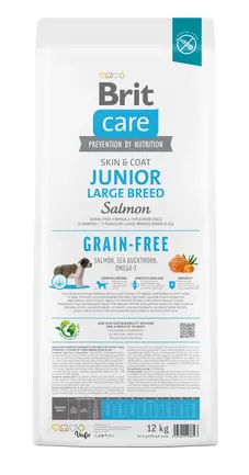 Сухий корм Brit Care Dog Grain-free Junior Large Breed для молодих собак великих порід, беззерновий з лососем, 12 кг: додаткове фото 5
