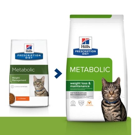 Hill’s Prescription Diet Metabolic Сухий корм для котів для контролю та зниження ваги, з куркою, 3 кг — Фото 1
