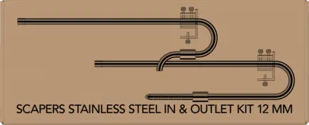 Набір трубок до фільтра SCAPE STAINLESS INOUTLET KIT 12MM (A4060300): додаткове фото 4