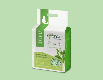 Наповнювач для котячого туалету Essence з тофу, з ароматом зеленого чаю, 6 л: додаткове фото 6