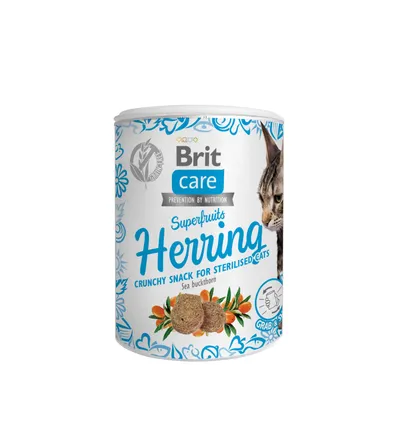 Ласощі для котів Brit Care Cat Snack Superfruits Herring оселедець, 100 г