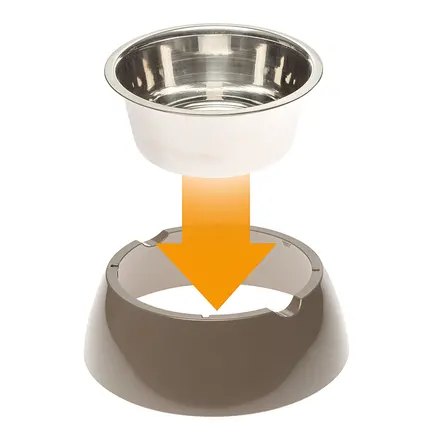 Ferplast JOLIE L DOVE GREY BOWL Годівниця, пластик, метал: додаткове фото 5