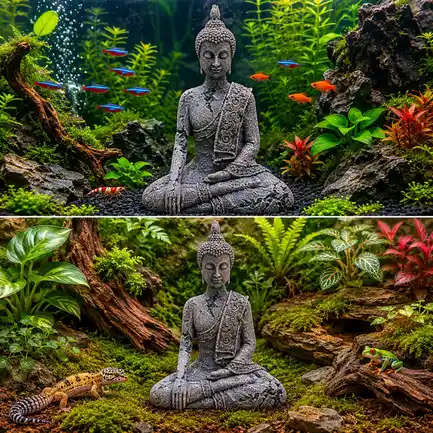 Декорація Hobby Nirva 15,5x10x20,5см - Zen-статуя для акваріума і тераріуму (41723): додаткове фото 3