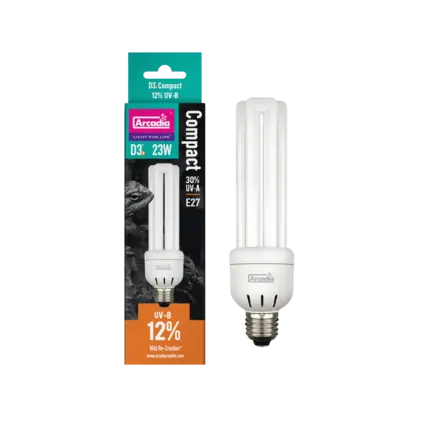 ARCADIA D3+ COMPACT E27 BULB 12% 23 WATT (R2100275) ультрафіолетова лампа для рептилій