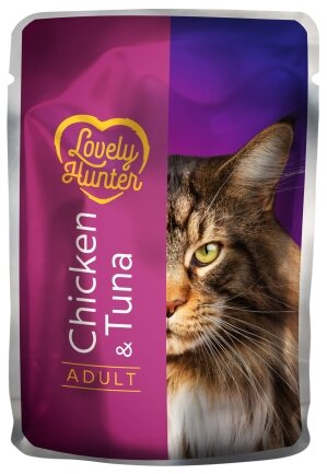 Вологий корм для дорослих котів з куркою і тунцем Lovely Hunter Adult with Chicken and Tuna 85 г