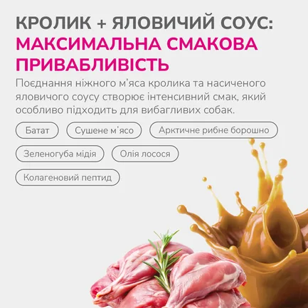 LK Baits Pet Nutrigo Treat Rabbit Функціональні ласощі для собак з кроликом та яловичим соусом (Ø 12 мм), 150 г: додаткове фото 4