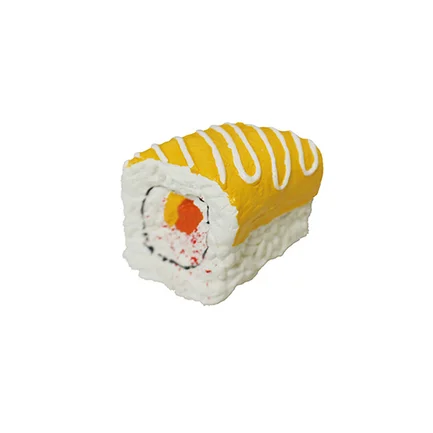 MISOKO Іграшка для собак, форма суші, латекс, жовта, 4.4 см