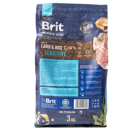 Сухий корм Brit Premium Dog Sensitive Lamb для собак з чутливим травленням, з ягням, 3 кг: додаткове фото 3