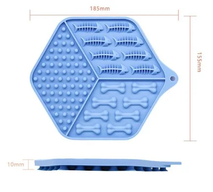 Килимок-годівниця WahoPet licky mat силіконовий, синій: додаткове фото 3