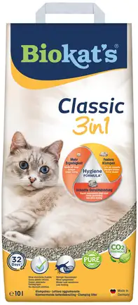 Наповнювач Biokats Classic 3in1 для котячого туалету, бентонітовий, 10 л: додаткове фото 3