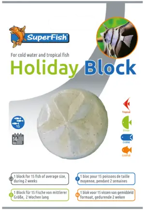 Корм довгострокової дії для риб SUPERFISH HOLIDAY FOOD 1 PC (A3060010)