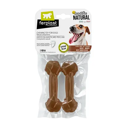 Ferplast GOODB NAT BEEF BONE S 40g x2 Жувальна іграшка д/собак