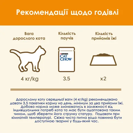 Вологий корм CAT CHOW Adult для дорослих котів шматочки в желе з куркою та цукіні 85 г: додаткове фото 9