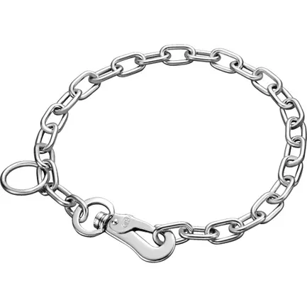Sprenger Long Link середня ланка+карабін нашийник для собак, 3мм, сталь 3 мм, 45 см