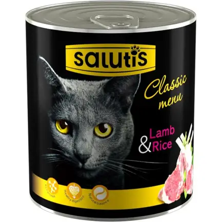 Salutis (Салютис) Classic Menu Lamb Rice консерва для котів з ягнятини, 360 г