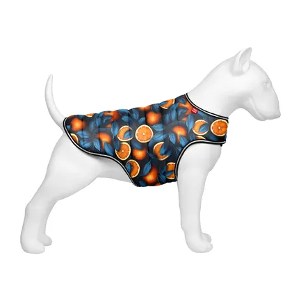 Курточка-накидка для собак WAUDOG Clothes, малюнок "Апельсини", XL, А 47 см, B 68-80 см, С 42-52 см