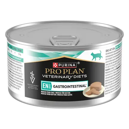 Вологий дієтичний корм PRO PLAN VETERINARY DIETS EN Gastrointestinal для кошенят та дорослих котів для зменшення розладів кишкової абсорбації та годівлі у період відновлення, одужання мус 195 г: додаткове фото 2